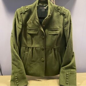 Ann Taylor Dark Green Utility Jacket